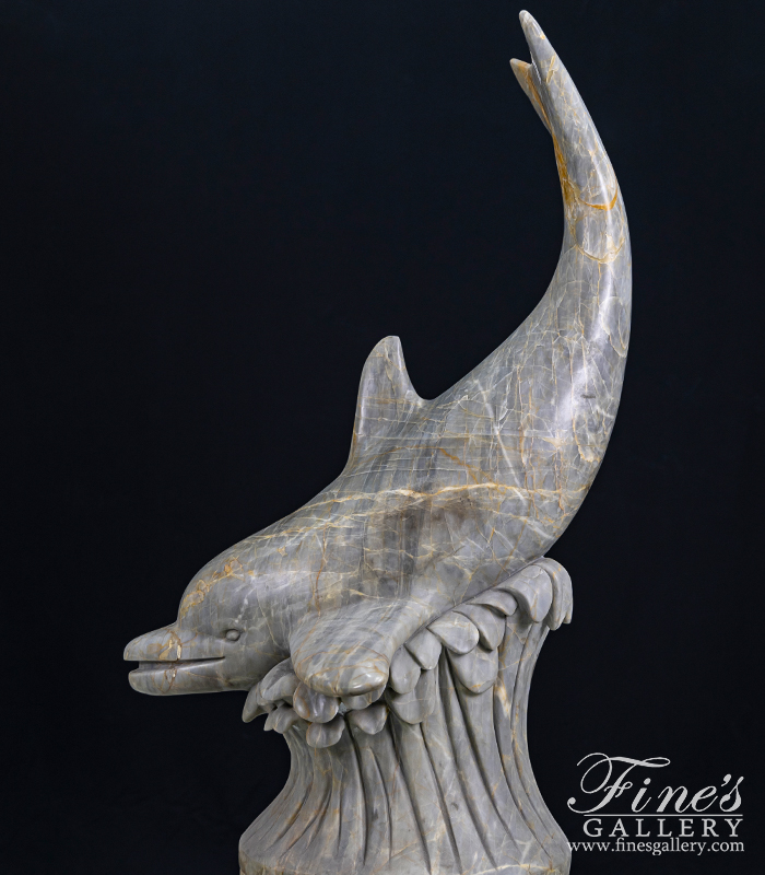 Search Result For Marble Fountains  - Marble Dolphin Fountain - MF-1605